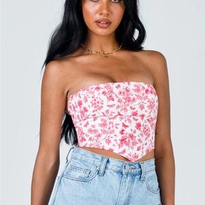 floral princess pollly tube top